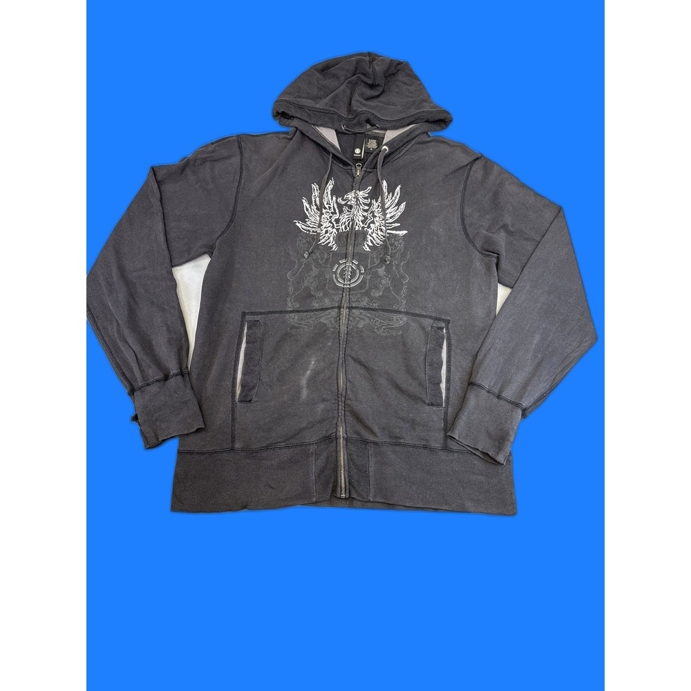 element M5764XPBA Hoodie XL Black Cotton Polyester Regular Fit Full Zip